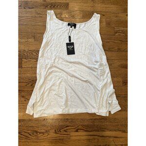 Angel apparel 92% Viscose Turkey Made Light Tank top Womens Size Large White